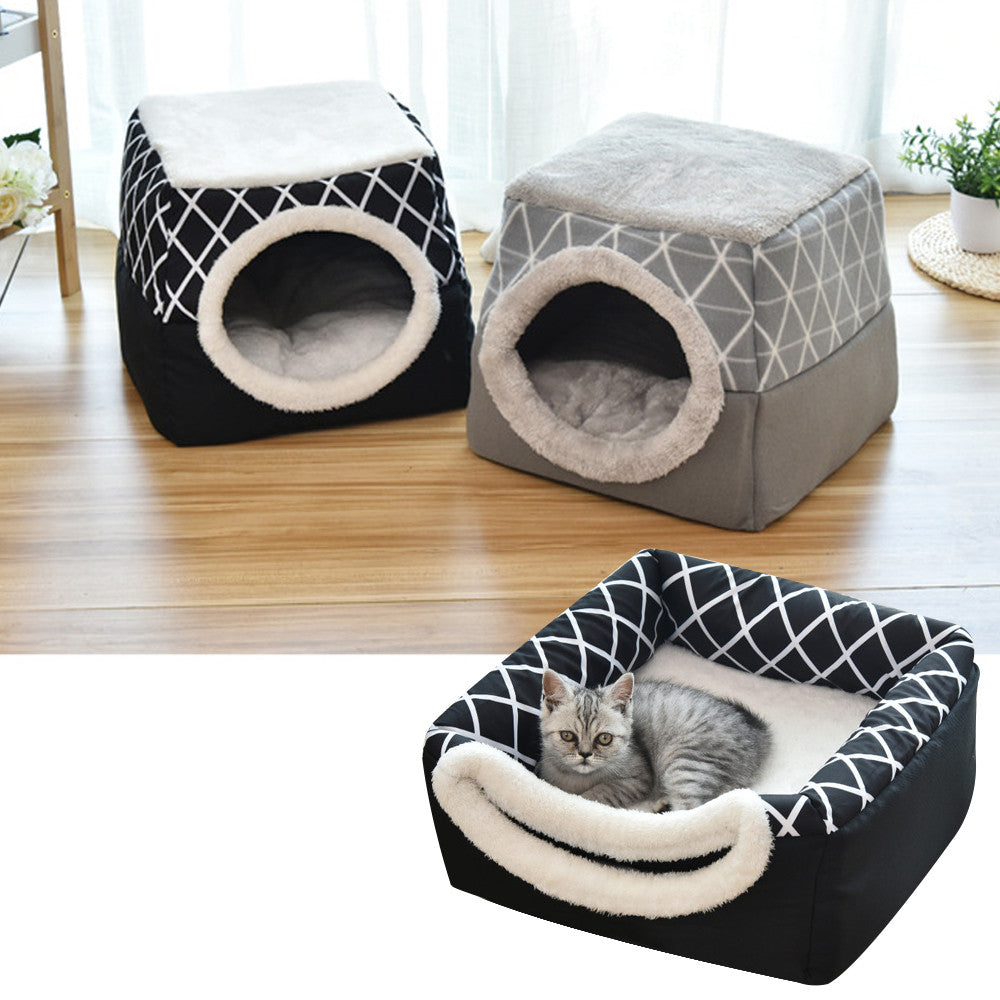 Dog & Cat Bed Villa - Dual Use Space Capsule