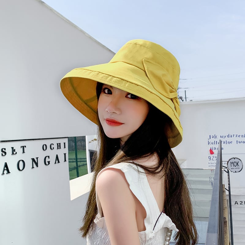 Women's Large Brim Bow Summer Sunshade Hat