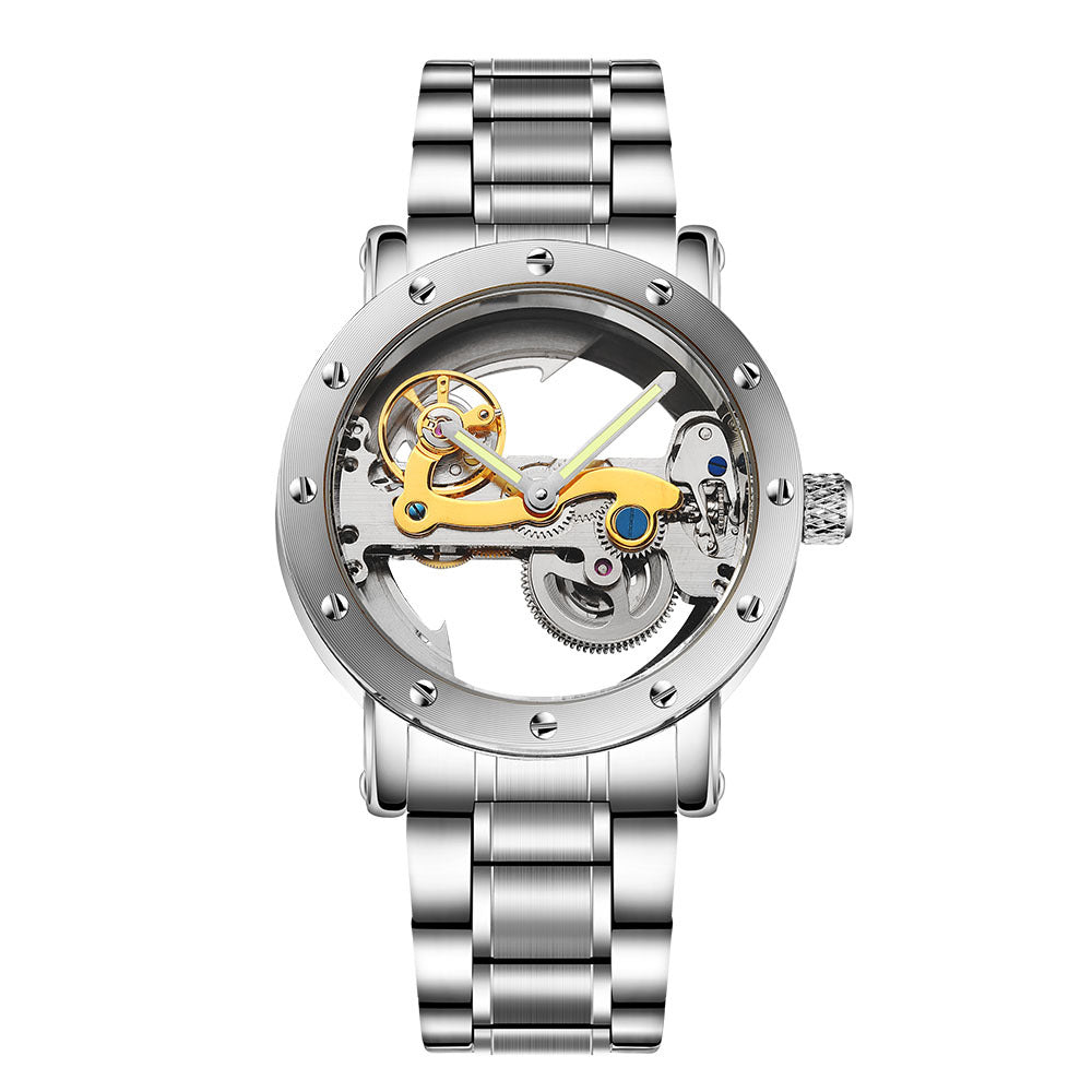 Double-Sided Hollow Stainless Steel Automatic Watch