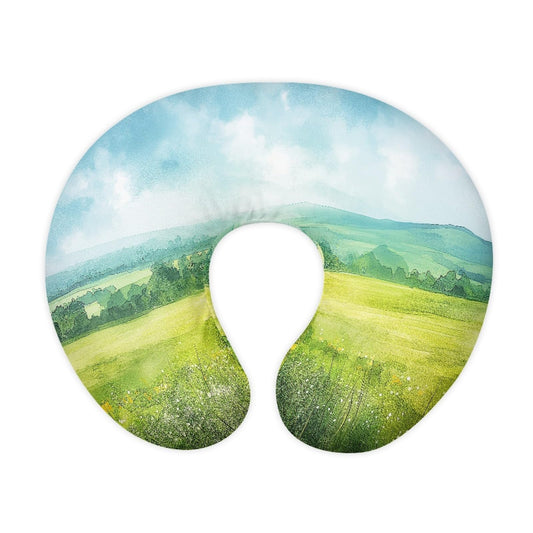 Watercolor View Painting Nursing Pillow Cover