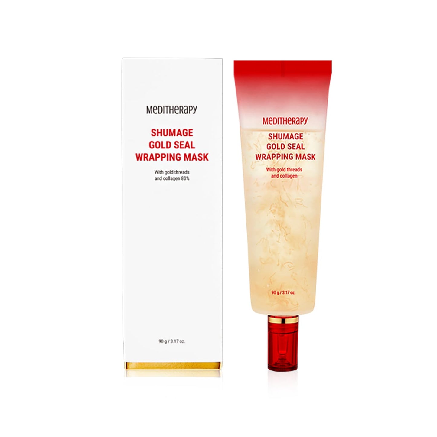 Gold Seal Wrapping Mask - Collagen Peel Off Face Mask for Glass Skin - Overnight Mask with Gold Threads for Hydrating and Tightening - Long-lasting Elasticity and Radiant Glow - 3.17 oz.