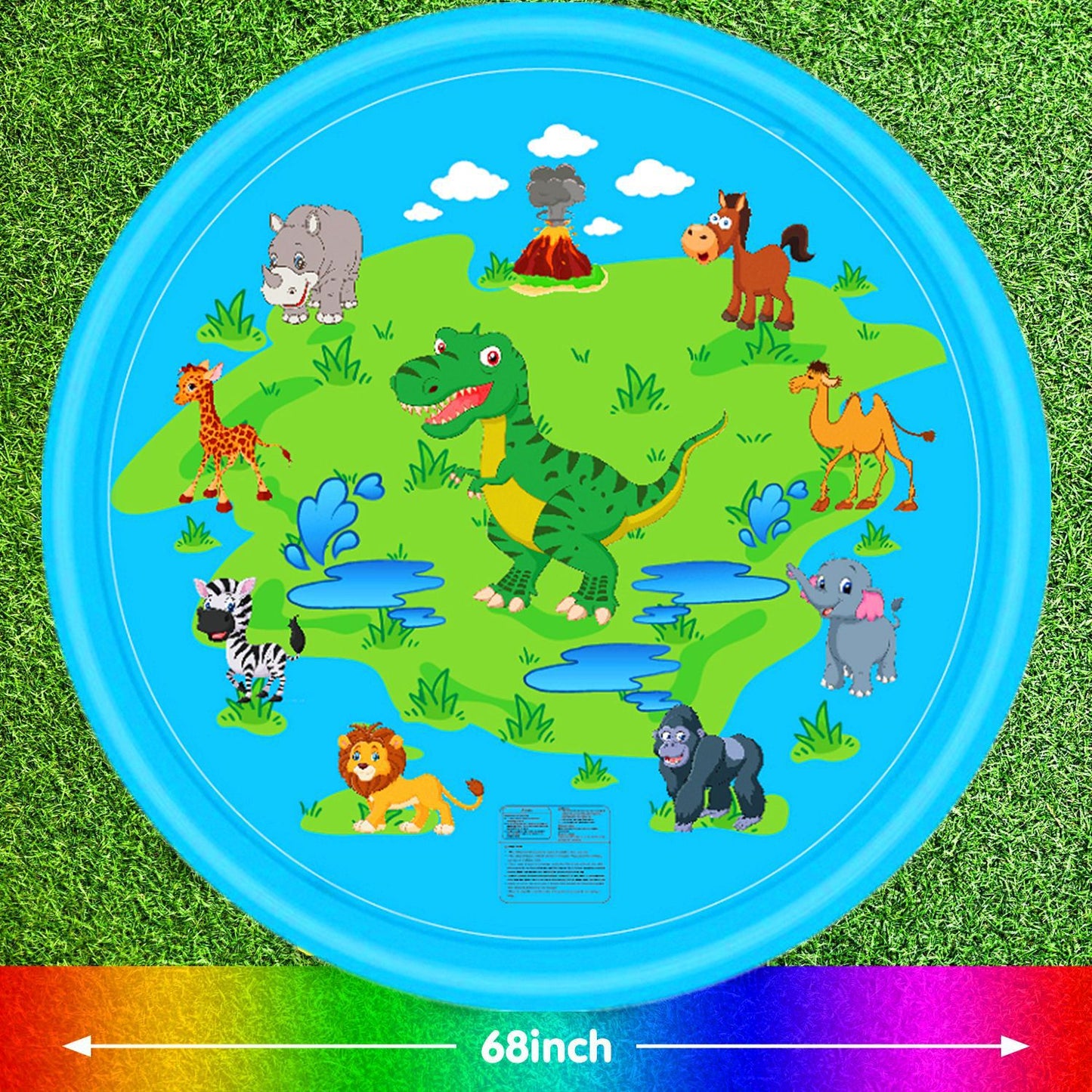 Inflatable Water Splash Mat for Kids' Outdoor Fun