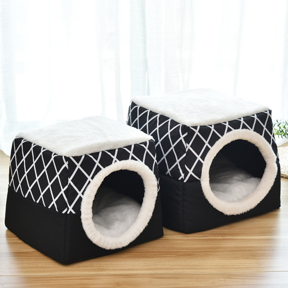 Dog & Cat Bed Villa - Dual Use Space Capsule
