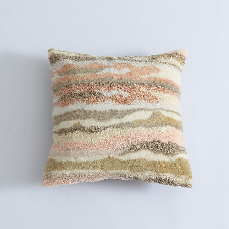 Mixed Plush Throw Pillow Case for Living Room (1pc)