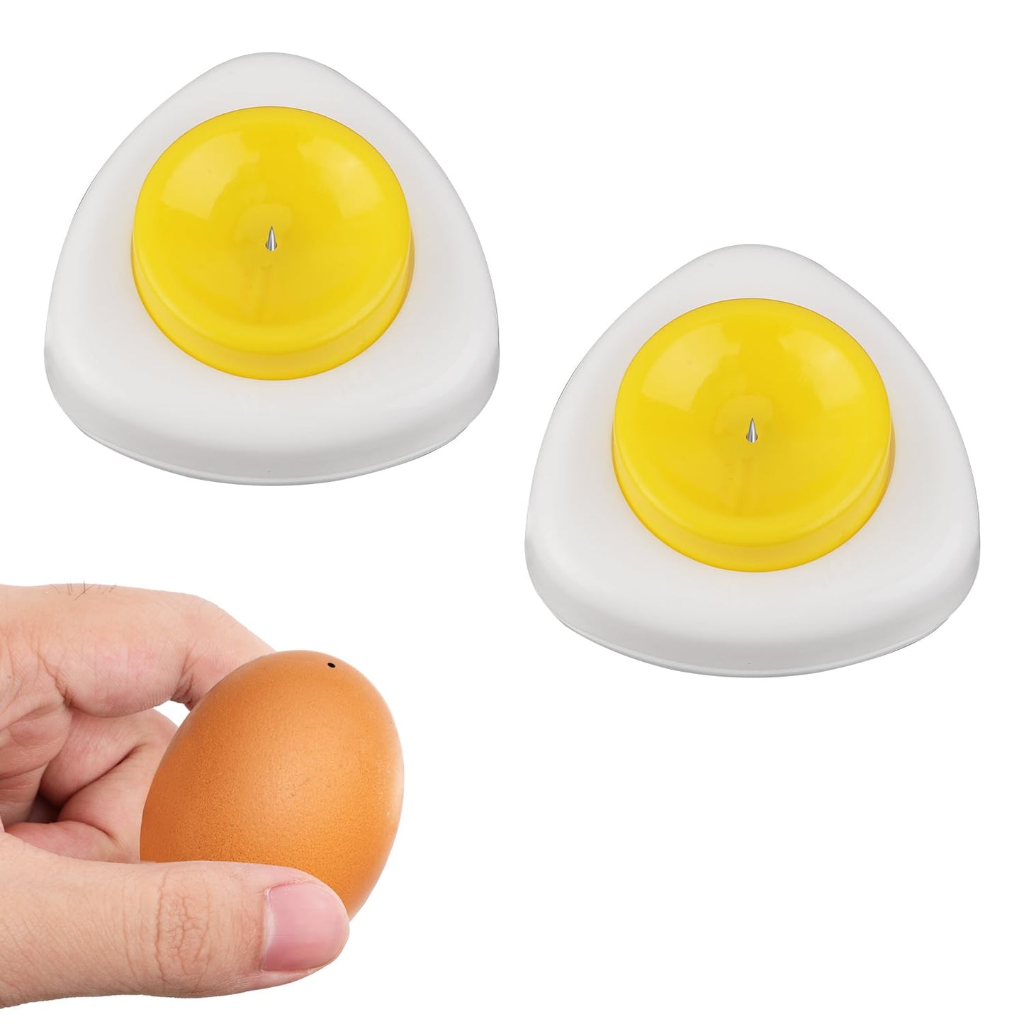 2pcs Egg Piercer for Hard Boiled Eggs Magnetic Egg Hole Puncher with Stainless Steel Punch Needle Egg Poker for Raw Eggs Egg Hole Puncher Practical Kitchen Tools