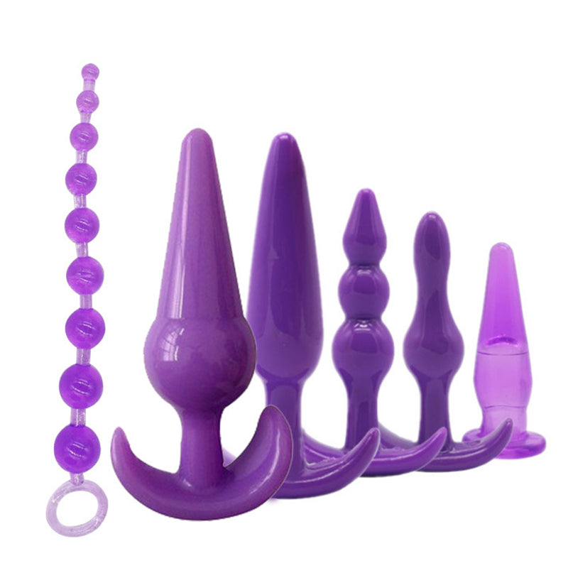Silicone Anal Plug with Beads for Adult Pleasure
