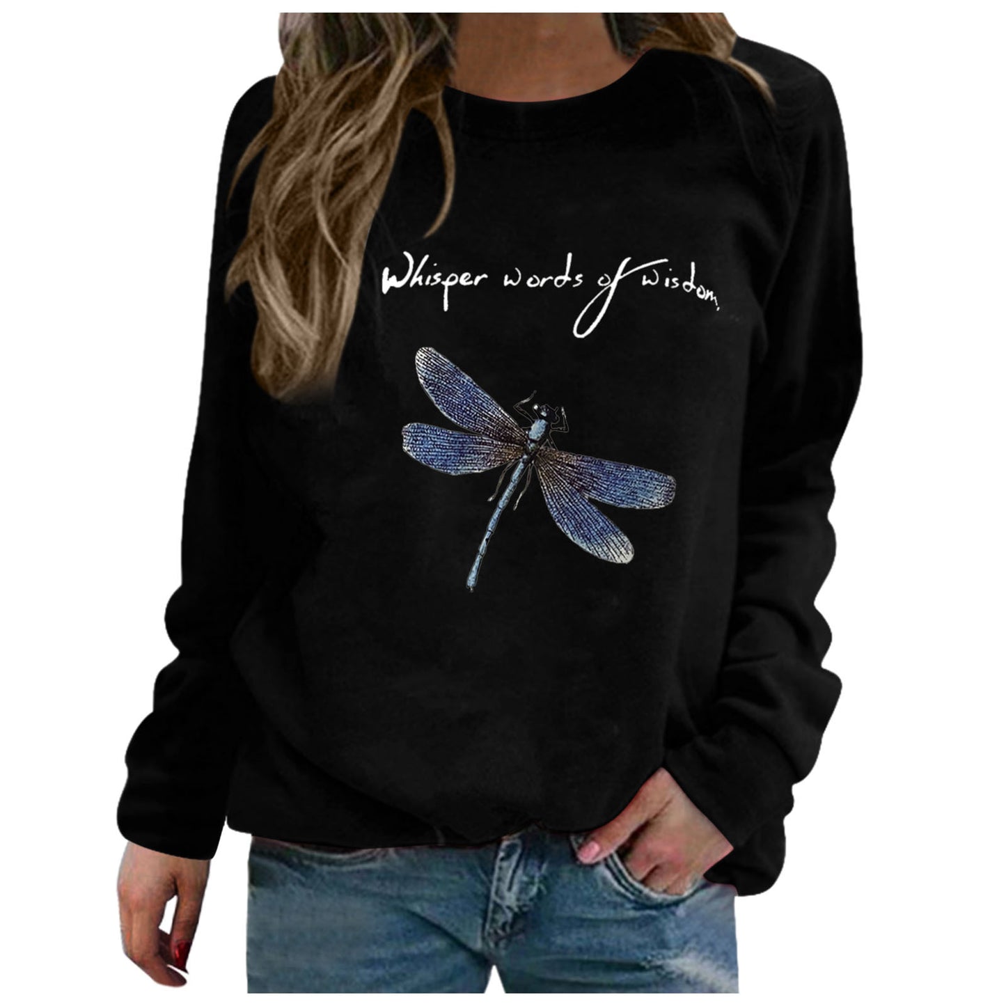 Plus Size Long-Sleeved Printed Hoodie