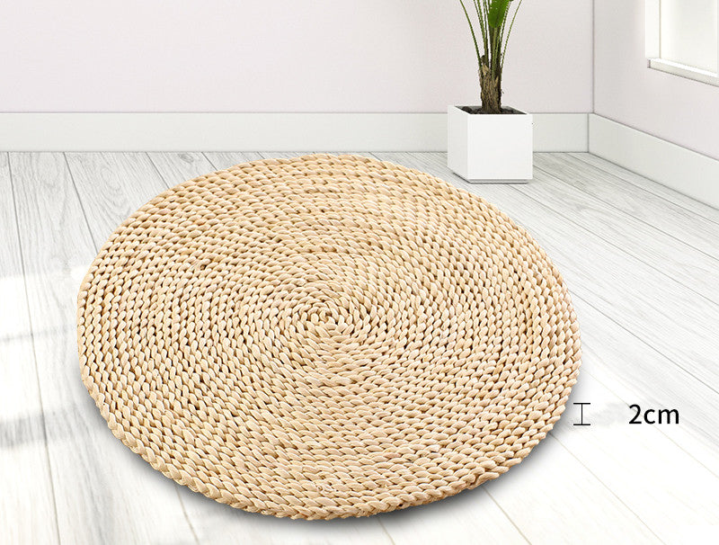 Woven Corn Husk Meditation Cushion for Tatami Floor