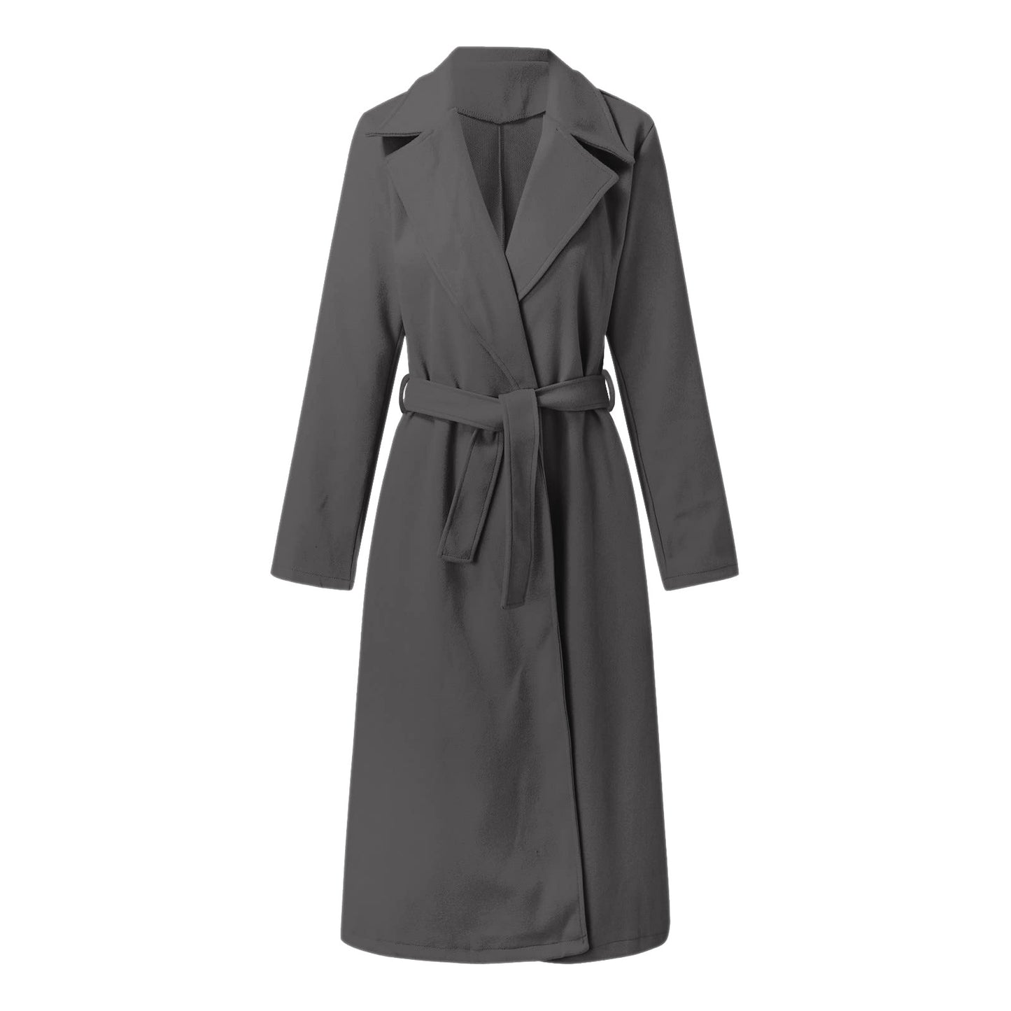 Fall/Winter Women's Long Solid Color Coat