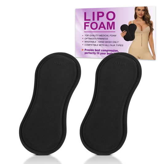 Lipo Foam Lateral Protectors - Women Lipo Side Foam Pads Lipo Foams Post Surgery Abdominal Compression Lipo Board for Tummy Tuck & Liposuction Post Surgery Recovery (2Pcs Black)