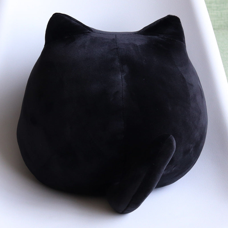 Cute Black Cat Plush Pillow Doll