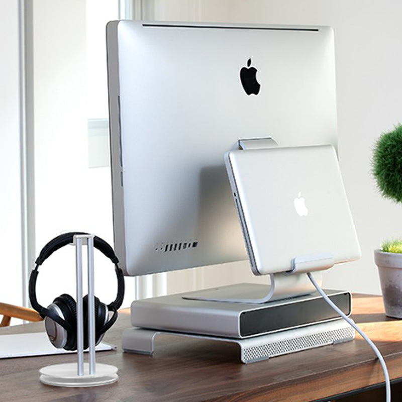 Metal Dual-Layer Headphone Stand for Storage and Display
