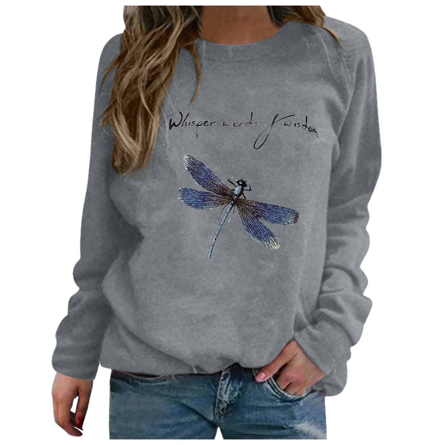 Plus Size Long-Sleeved Printed Hoodie