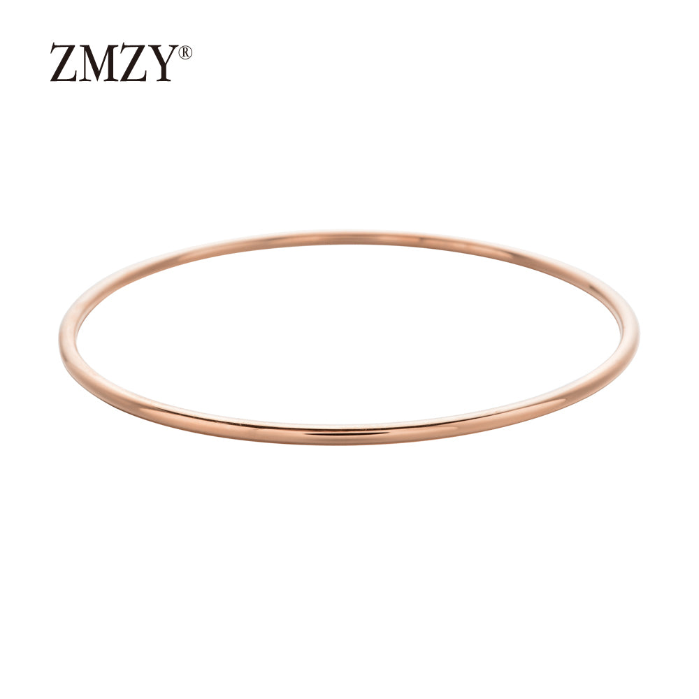 Gold-Plated Stainless Steel Classic Round Coil Bracelet