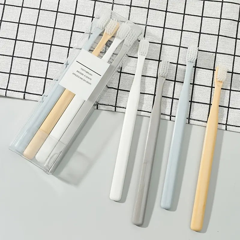 Soft-Bristled Manual Toothbrush Set (4pcs)