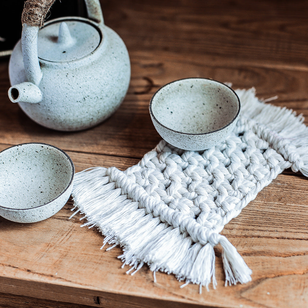 Handmade Woven Cotton Rope Coasters and Table Mats