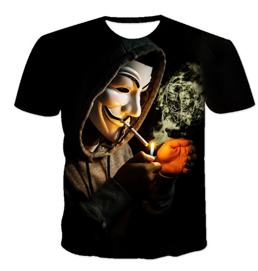 3D Printed Men's Joker Short Sleeve T-Shirt