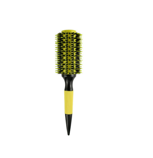 Round Wooden Comb with Mixed Nylon and Boar Bristles
