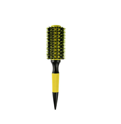 Round Wooden Comb with Mixed Nylon and Boar Bristles