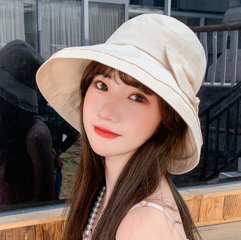 Women's Large Brim Bow Summer Sunshade Hat