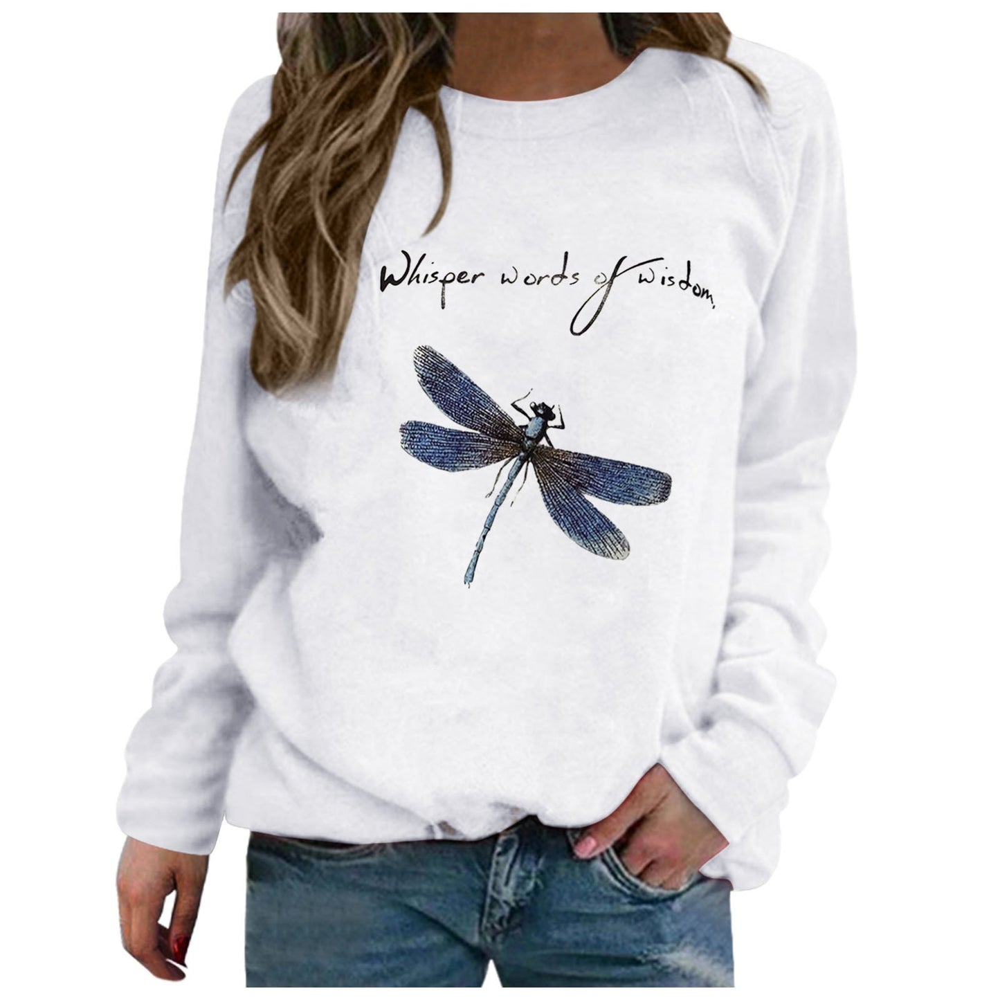 Plus Size Long-Sleeved Printed Hoodie