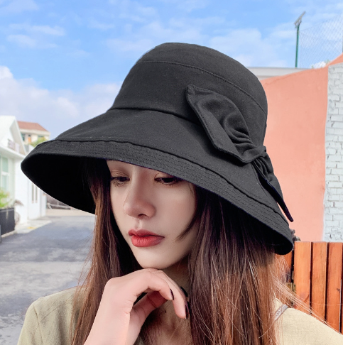 Women's Large Brim Bow Summer Sunshade Hat