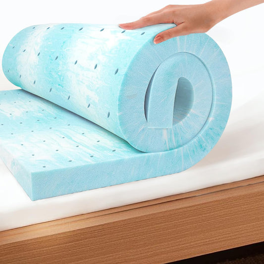 TWIN EGO Topper 2 Inch Memory Foam Mattress Topper Gel Foam Mattress Topper for Pressure Relief Ventilated Design Bed Topper in a Box CertiPUR-US Certified 38"×75" Medium