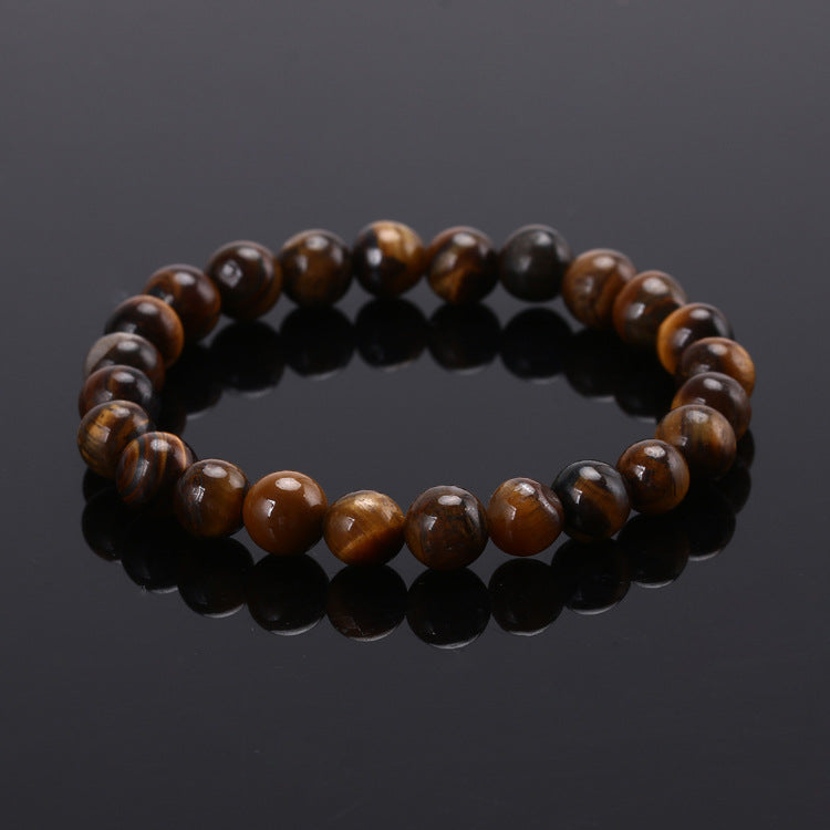 Beaded Bracelet with Natural Tiger Eye Stones