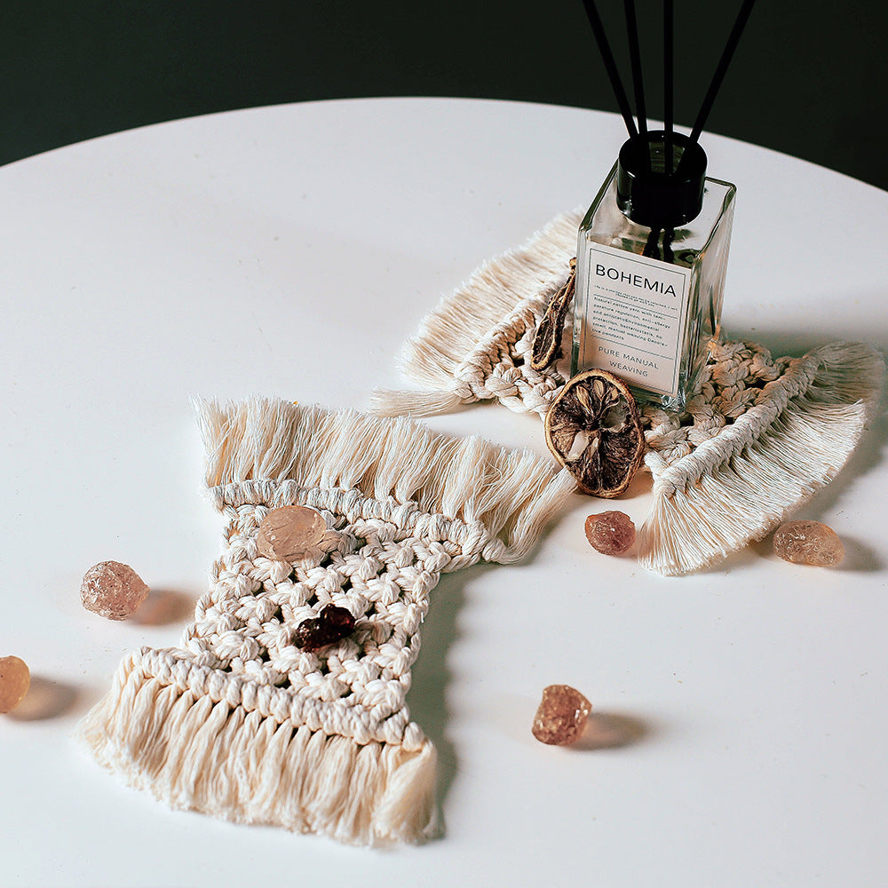 Handmade Woven Cotton Rope Coasters and Table Mats