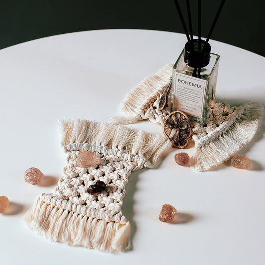 Handmade Woven Cotton Rope Coasters and Table Mats