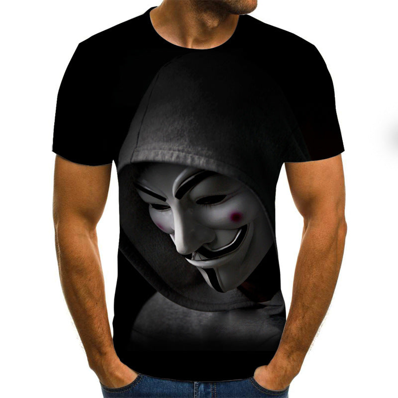 3D Printed Men's Joker Short Sleeve T-Shirt