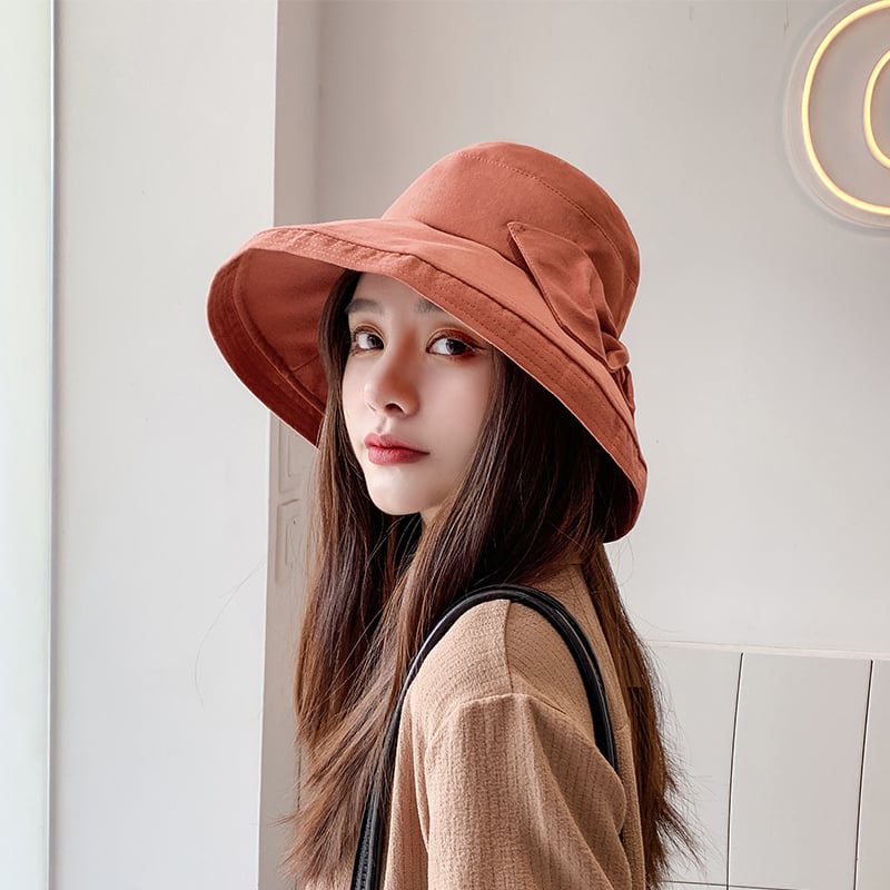 Women's Large Brim Bow Summer Sunshade Hat