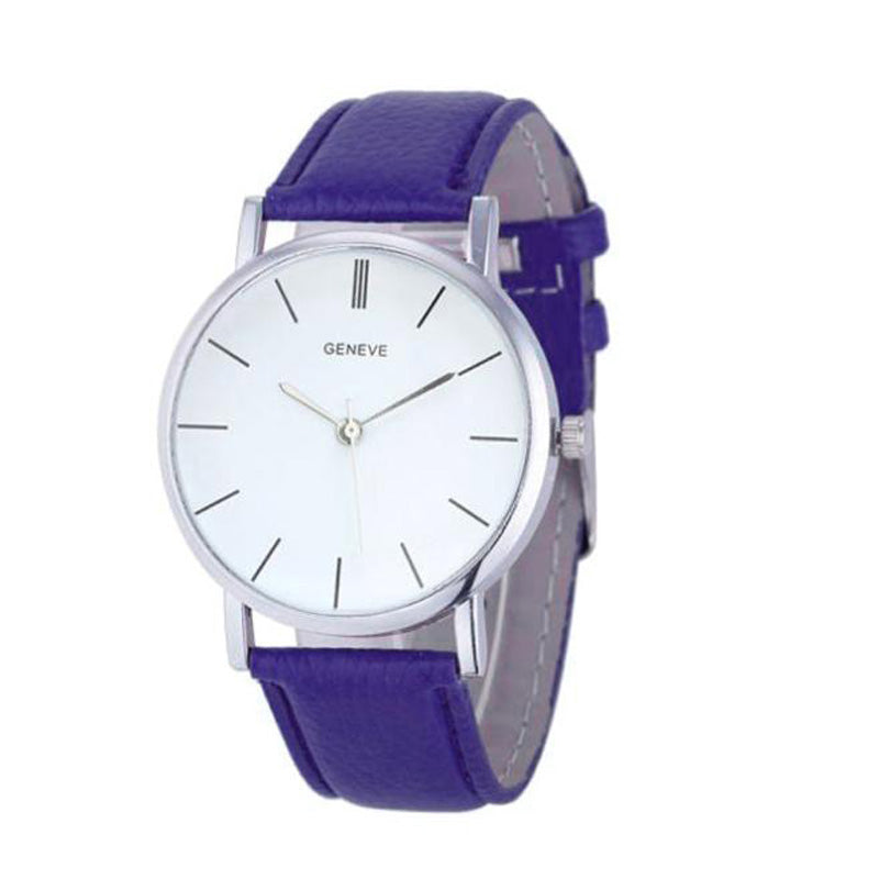 GENEVE Sport Watch with PU Leather Strap for Men