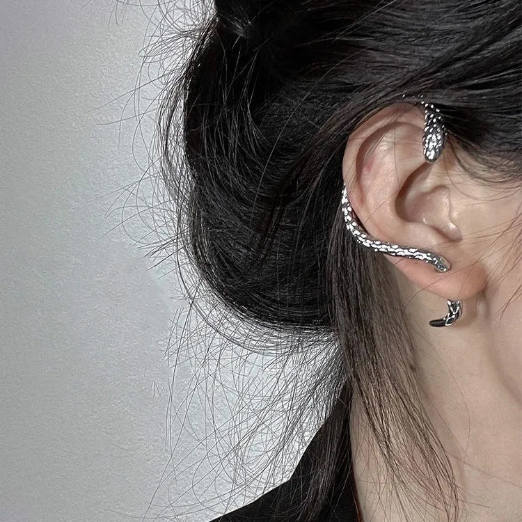 Retro Small Snake Ear Studs for Couples in European Style