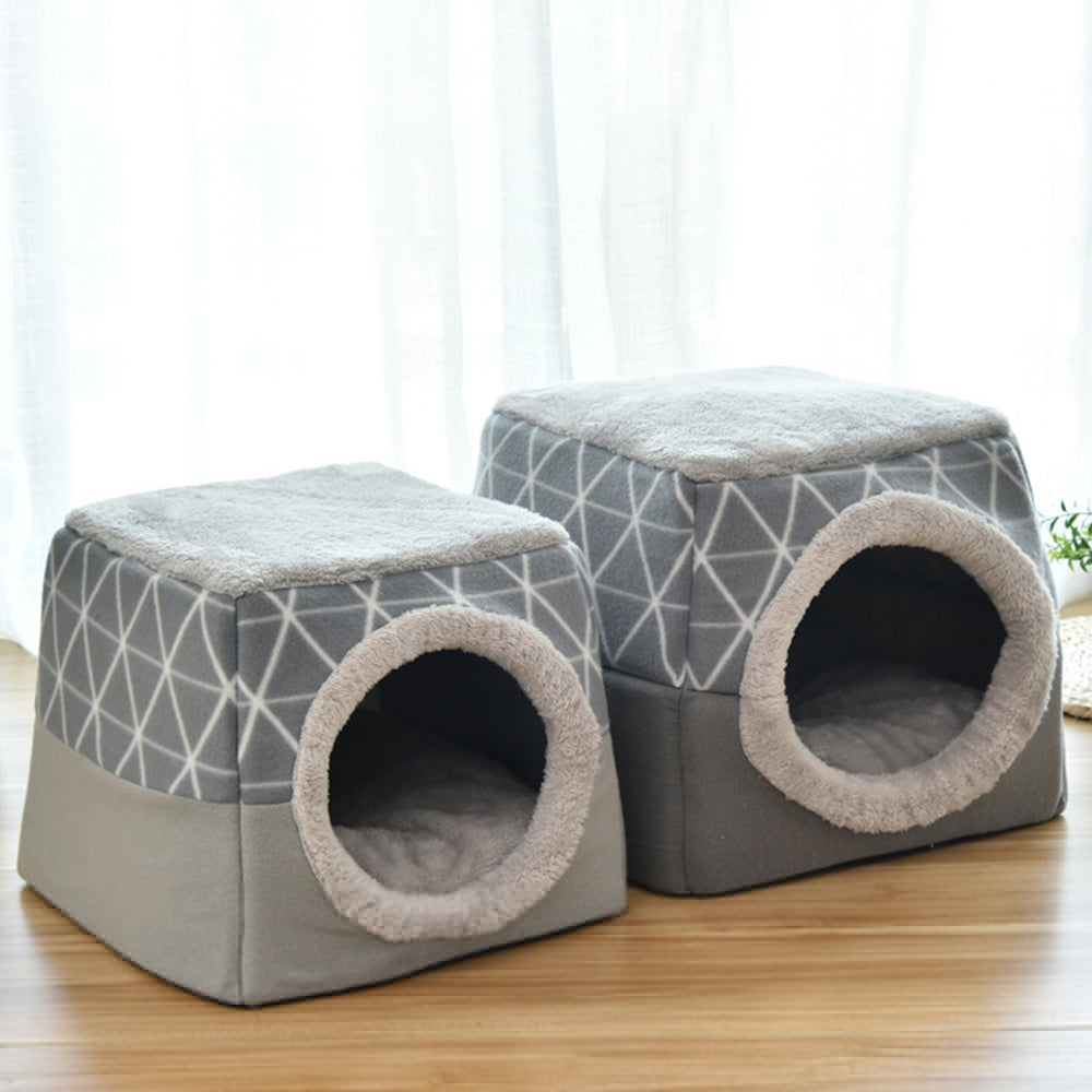 Dog & Cat Bed Villa - Dual Use Space Capsule