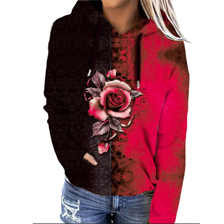 Women's Loose Hooded Sweater Coat for Autumn/Winter