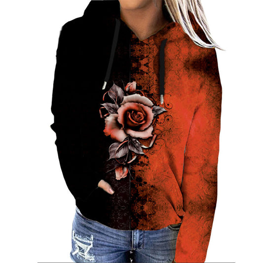 Women's Loose Hooded Sweater Coat for Autumn/Winter