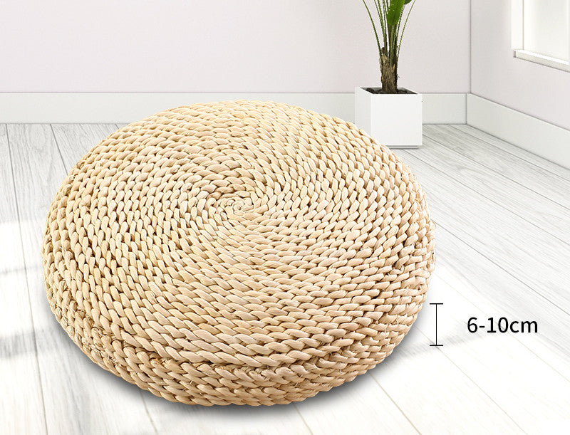 Woven Corn Husk Meditation Cushion for Tatami Floor